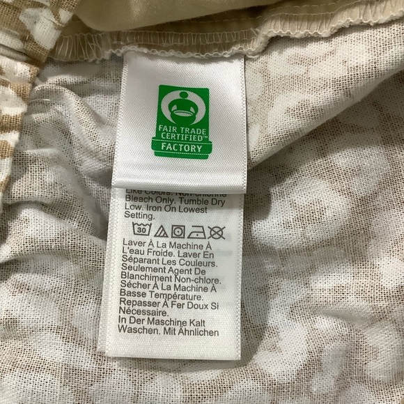 J. Crew Factory Linen Blend Leopard Print Drawstring Tapered Pant - Picture 6 of 8